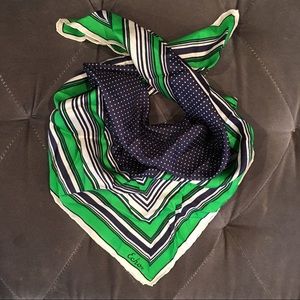 Green and blue Echo scarf.